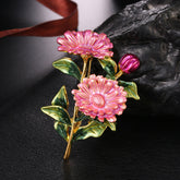 Sun-kissed Brooch Set: 2x Daisy Brooches and a Sunflower Brooch